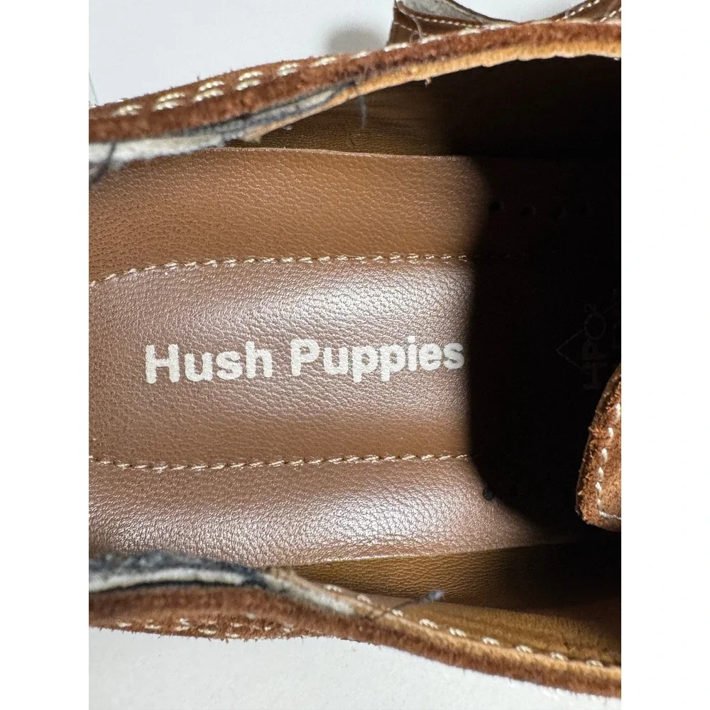 Hush Puppies Mens 11.5 Brown Suede HPO2Flex Oxford Shoes HM01253-238